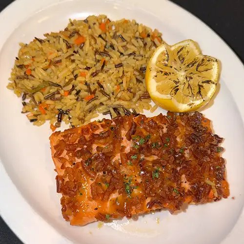 Pretzel Crusted Salmon